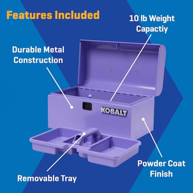 K.balt Retro Portable Mini Toolbox Lavender Steel Tool Box - color: Lavender, size: Retro