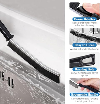 Window Groove Cleaning Brush, Window or Sliding Door Track Cleaner for Sliding Door, Sill, Tile Lines, Shutter, Car Vents, Keyboard (14Piece) - size: brush-14Piece