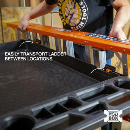 KLEIN TOOLS 54805MB MODBox Utility Cart Ladder Holder, Storage Hooks, Holds Ladder Vertically or Horizontally on MODBox Utility Carts - size: Ladder Holder