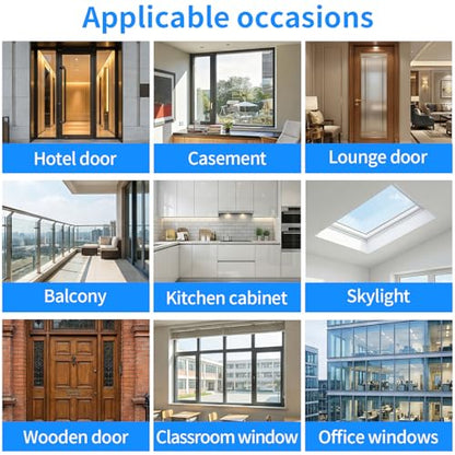 TBWHL Shower Door Bottom Seal Strip Silicone Rubber Sealing Sticker 16 Feet Translucent for Glass Sliding Doors/Shower Enclosures, Self-Adhesive Dust/Noise Proof Weatherstrip (35mm)