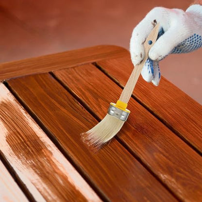 3 Packs Trim Paint Brush for Walls, Round Paint Brushes for Touch up House Wall Edges, Detail Areas Small Repairs Art, Sash, Baseboards and Corners