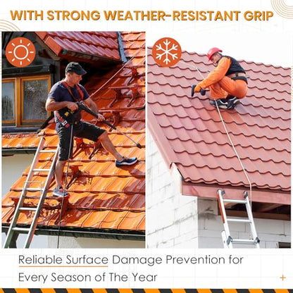Briwooody Ladder Stabilizer for Gutters and Roof Ladder Safety Covers Grip Strips Extension Accessory Non Skid Anti Slip Tape, Fall Prevention Scratch Protection, Strong Grip