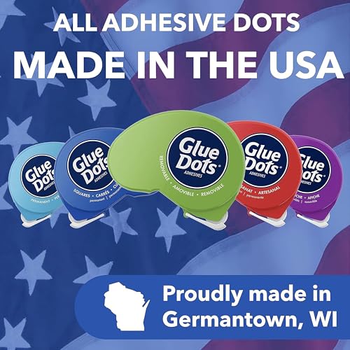 Glue Dots, Craft Dots Dot N' Go Dispenser, Double-Sided, 3/8", .38 Inch, 200 Dots, DIY Craft Glue Tape, Sticky Adhesive Glue Points, Liquid Hot Glue Alternative, Clear - style: Craft Dots Dispenser