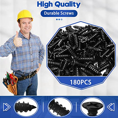 30PCS Black L Brackets for Shelves with 180PCS Screws, Goihgioh Stainless Steel Corner Braces for Wood Metal Small L Brackets, Heavy Duty Angle Brackets for Bed Table Leg Frame Cabinet - style: 30pcs