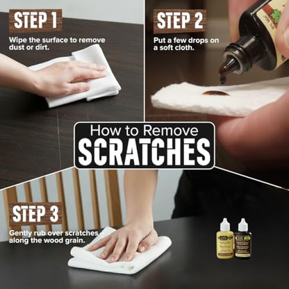 Trade Secret Scratch Remover Mini Pro Set (2x 0.5 oz), Restore & Conceal Small Scratches on Dark & Light Wood Furniture and Flooring – Coconut Oil-Based Formula - color: Mini Pro Set