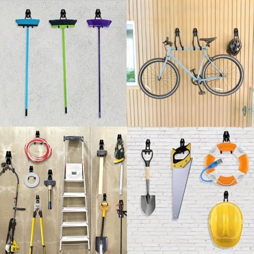 Garage Hook Tool Ladder and Bicycle Wall Mount Storage Rack Heavy Duty Hook Large BLC390-01 - size: Large(7.4*2.36*6.3 inch)