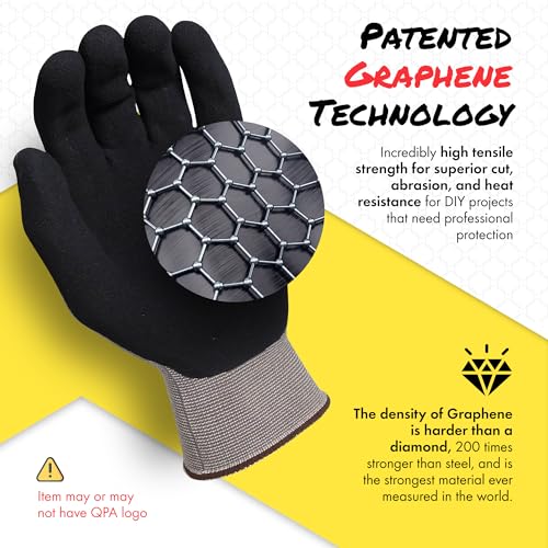 Garden & Work Gloves for Men and Women – Cut Resistant Gardening Gloves with Grip, Lightweight Breathable Safety Gloves for DIY, Construction, Warehouse & General Handling – Large, Pack of 12 - color: Grey/Black - Pack of 12