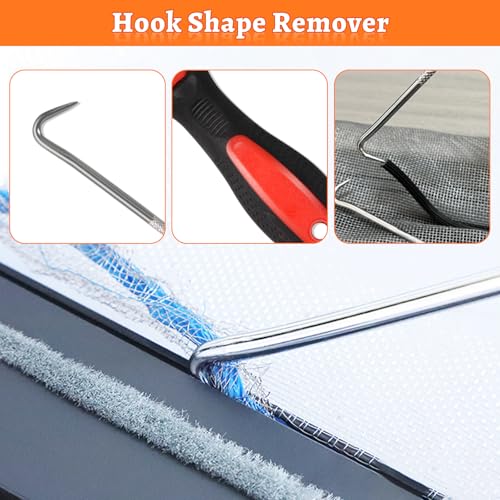 Screen Repair Tool,Window Roller,Spline Installer,9 in 1 Window Installation Tool,Screen Mouse Spline Roller for Installing & Replacing Window Patio Sliding Door (9 in 1) - size: 9 IN 1