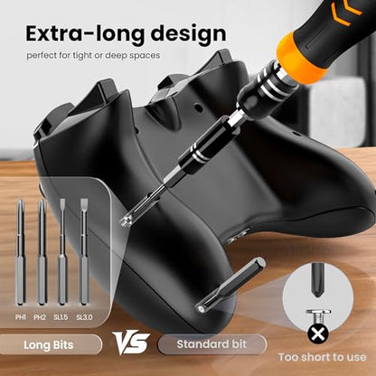 JOREST 115 in 1 Small Precision Screwdriver Set, Tool Gifts for Men, Magnetic Repair Tool Kit for PC, Laptop, Computer, iPhone, Macbook, Jewelers, PS5, Xbox, Switch, Electronics - style: 115 in 1