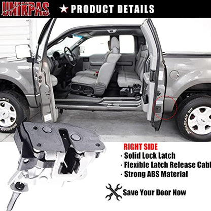 Door Lower Latch Compatible for Ford F150 1997-2003 F250 1997-1999 Extended cab Passenger Side Rear Right Door Replacement Latch 6L3Z18264A00C - size: F150 97-03 Rear Right Lower