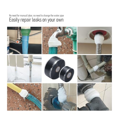 Waterproof Transparent Silicone Repair Tape,Self-Fusing Sealant for Leaky & Damaged Pipes, Easy to Apply with Black Adhesive (0.98 * 118.11 inches) - color: 0.98*118.11 inches