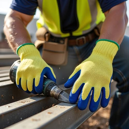 G & F 1607M Blue Kevlar Cut Resistant Work Gloves, Medium - size: Medium (Pack of 1)