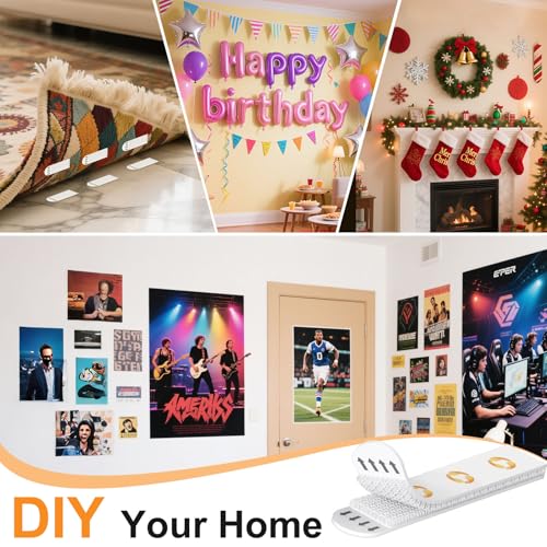 SummerBrite XL Picture Hanging Strips Heavy Duty, 40 Strips Damage Free Removal Picture Hangers for Wall, Sticky Hook & Loop Adhesive Strips for Poster/Picture/Home/Office, 20 Pairs/X-Large, White - size: X-large 20 Pairs, style: White
