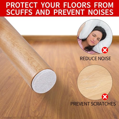 407 PCS Felt Furniture Pads for Hardwoods Floors, Self Adhesive Felt Pads for Chairs, Cuttable Anti-Scratch Furniture Feet Floor Protectors for Chair Sofa Bed Table Cabinet (Beige) - size: 407pcs Beige