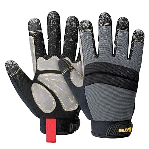 KAYGO Insulated Mechanic Work Gloves,KG127W Winter Thermal Safety Work Gloves for Men and Women, Double Lining,Heavy duty,Improved dexterity,Excellent Grip,Ideal for outdoor jobs,2XL - color: Gray(thermal), size: XX-Large