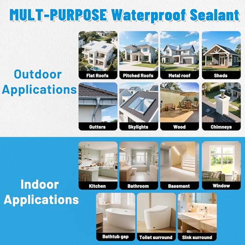 Hupeyna Liquid Waterproof Sealant, Transparent Waterproof Coating Repairing Anti-Leakage Agent, Invisible Water Proof Glue Indoor and Outdoor Water-Based Waterproofing Adhesive 5L