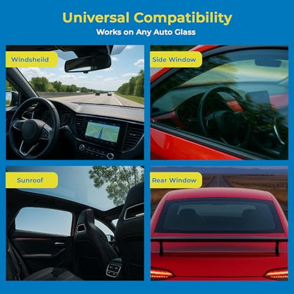 Windshield Crack Repair Kit 3 Bottles Nano Quick and Efficiency Glass Repair Liquid for Cracks Glass Fixing Chips,Bullseye, Star-Shaped,Windshield Scratch Remover