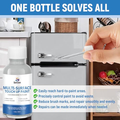 Gray Touch Up Paint High-Gloss Multi Surface Acrylic Gray Touch Up Paint Pen Scratch Repair for Metal,Walls,Cabinets,Appliances,Wood,Door,Furniture,Enamel 1.5 Fl Oz - color: Gray