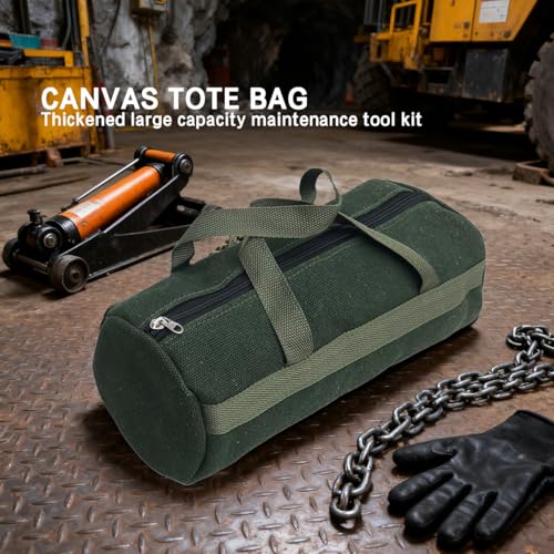 Portable Multi-Purpose Canvas Tool Organizer,Heavy-Duty Storage Tote,Perfect for Car Repair,Plumbing,Home Improvement,and Crafts