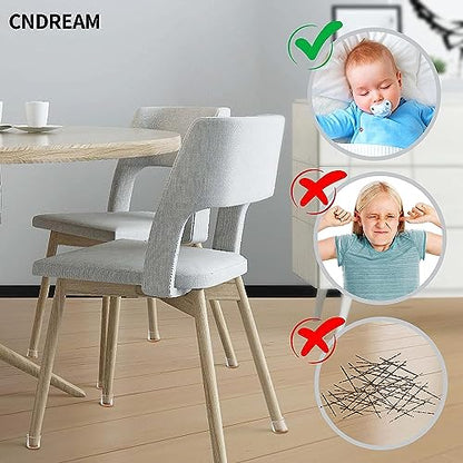 Chair Leg Floor Protectors,32Pcs Sliders for Chair Legs, Protecting Floors from Scratches and Noise, Smooth Free Moving for Chair Feet(Transparent)