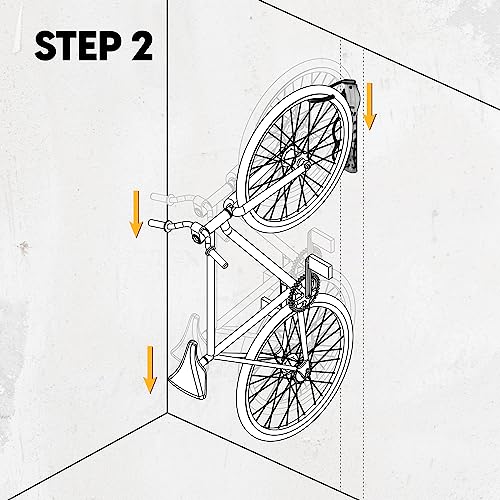 BikeHand Bike Wall Hanger - Heavy Duty Vertical Bicycle Wall Hook Mount Holder Rack for Garage Shed Indoor Storage - Fits MTB & Road Bikes - 3 Pack - size: PACK 3