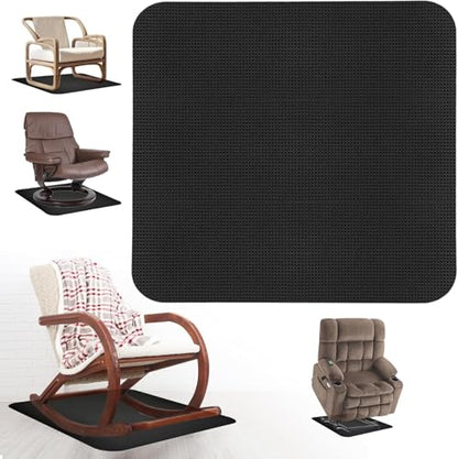 Recliner Pads for Hardwood Floors Non Skid Furniture Gripper Pad Floor Rubber Mat,Anti Slide Furniture Pad Hardwood Floor Protector,Swivel Chairs Recliner Mats Non Slip Recliner Grippers Black - size: Sq-black-30"x30"