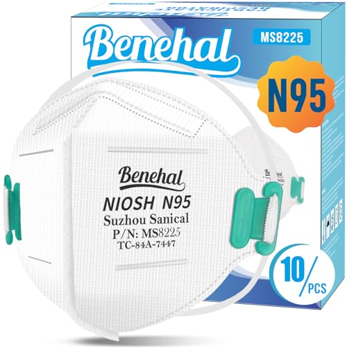 N95 Face Mask,10 Pack NIOSH Certified N95 Disposable Respirator 5-Ply Safety Breathable Face Masks, Filter Efficiency 95%, Adjustable Comfortable Protection,Against PM2.5 Dust for Adult, Men, Women - size: 10 Count (Pack of 1)