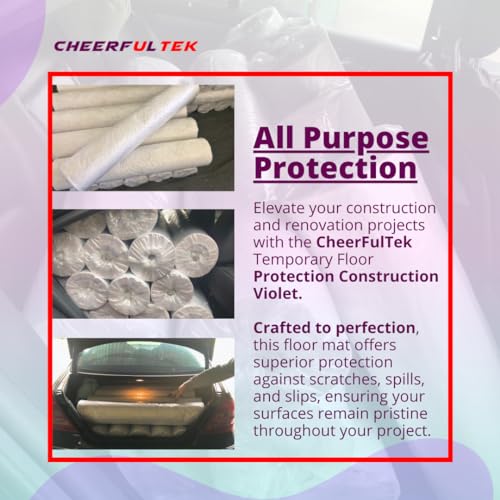 Heavy-Duty Temporary Floor Protection, All Purpose Scratch & Waterproof-Worry Free, Underlayment, Renovation & Construction Canvas Drop Cloth Tarp, Anti-Slip, Durable, Reusable 3'x150'-450 SQFT