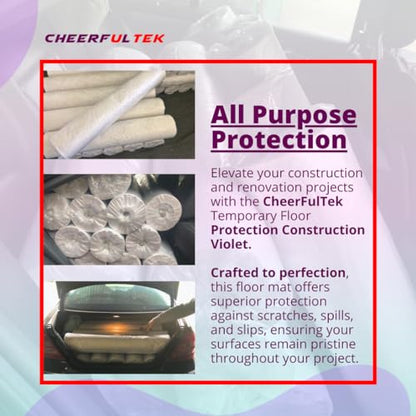 Heavy-Duty Temporary Floor Protection, All Purpose Scratch & Waterproof-Worry Free, Underlayment, Renovation & Construction Canvas Drop Cloth Tarp, Anti-Slip, Durable, Reusable 3'x150'-450 SQFT