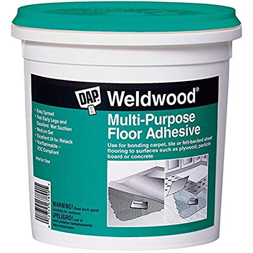 DAP 141 Multi-Purpose Floor Adhesive, 1 Quart, Off-White - size: 1 Quart