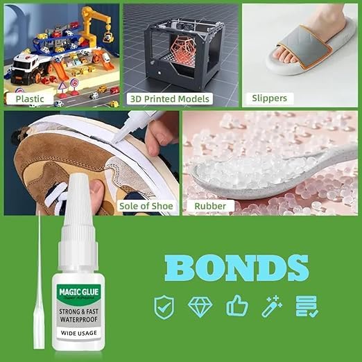 Magic Glue, Magic Glue Super Adhesive Strong & Fast Waterproof Wide Usage, All Purpose Super Glue for Metal, Plastic, Wood, Ceramics (4PCS)