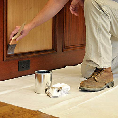 Trimaco 2602 Double Guard Super Tuff 2-Layer Drop Cloth, 4-feet x 10-feet, Whites - size: 4-feet x 10-feet