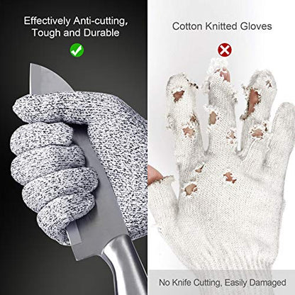 Cutting Gloves, 2 Pairs Cut Resistant Gloves, Cut Proof Gloves Kitchen, Cutting Gloves for Chef, Cut Gloves, Grey - size: Small, style: Original