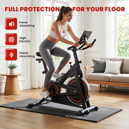 Walking Pad Treadmill Mat for Carpet Floors,55x24 Hardwood Floor Protection, Mats for Under Walking pad/Treadmill/Bike/Exercise Equipment on Carpets, Noise Shock Absorption, Stationary - size: 55"L x 23.6"W x 0.2"Th