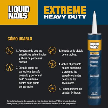 Liquid Nails - 414607 LN-907 Extreme Heavy Duty Construction Adhesive (LN-907) 10 oz - color: White, size: 10 Ounce, style: Extreme Heavy Duty