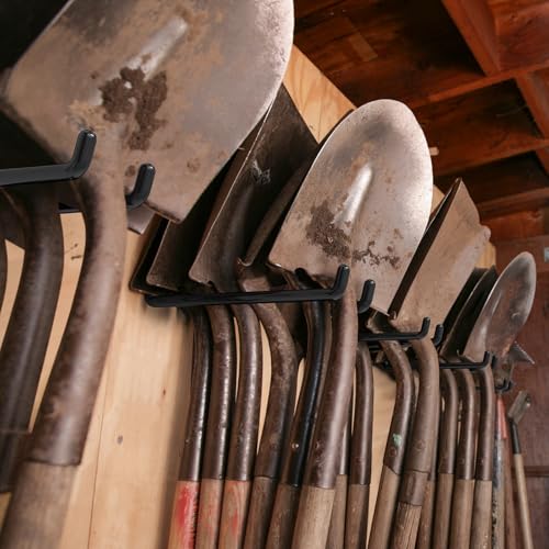 42 Pack Garage Hooks with Anti-Slip Coating Heavy Duty Wall Mount Hooks for Garage Storage and Hanging Hoses Bike Garden Tools Ropes etc - color: 42 Pack Black