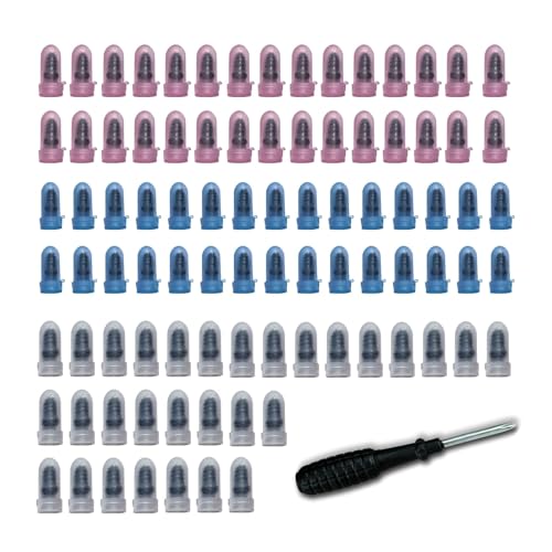 101 PCS Tire Repair Rubber Nail, 3 Size Vacuum Tire Repair Kits Spiral Rubber Screws, Fast Self-Service Tool for Car, Truck, Motorcycle, Tractor Tire Puncture Repair (Black) - size: 101pcs Screwdriver Included