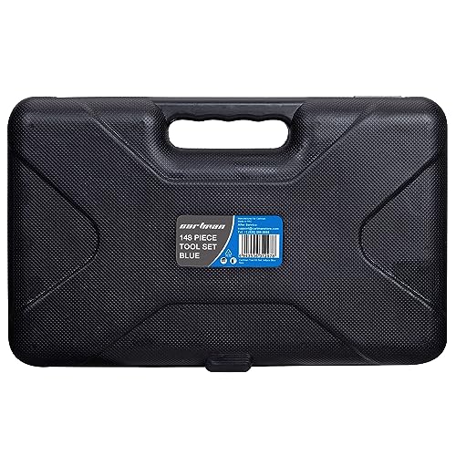 CARTMAN 148Piece Tool Set General Household Hand Tool Kit with Plastic Toolbox Storage Case Blue - color: Blue