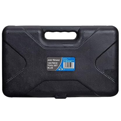 CARTMAN 148Piece Tool Set General Household Hand Tool Kit with Plastic Toolbox Storage Case Blue - color: Blue