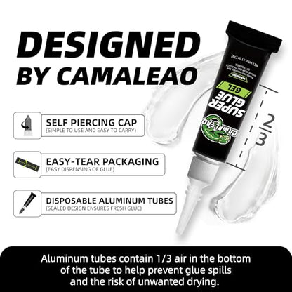Super Glue Gel for Plastic, Metal, Glass, Ceramic, Wood, Rubber, Leather, 2900 PSI Strength All Purpose Single-Use Mini CA Adhesive for Small Household Repairs, Precision Bonding - 4 x 3g - size: 4 X 3g (1 Pack), style: GEL