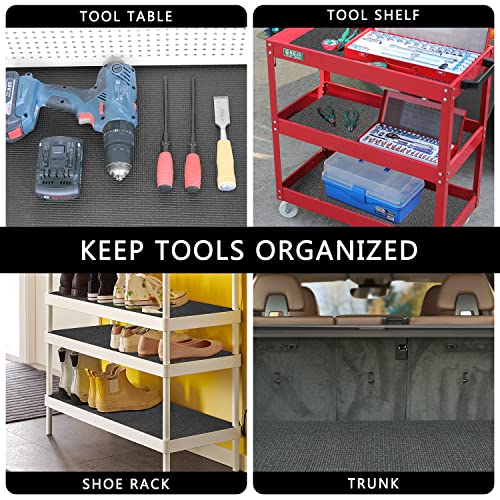 Foam Toolbox Liner Drawer Mat 1/8 Inch Thick X 16 Inch Wide X 16 Ft Long Black, No Slip for Protecting Cabinet, Garage, Cart, Tool Box - color: Black, size: 16"w X 193"l