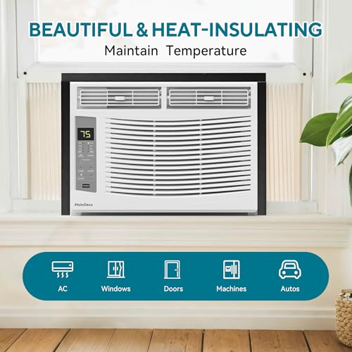 3 Rolls Air Conditioner Window Seal,High-Density Window Foam,1" W x 1" T, Strong Adhesion Foam Tape for Doors, Windows & AC Units, Soundproof & Energy Saving, Black (Total 19.5 FT) - color: Black-19.5FT