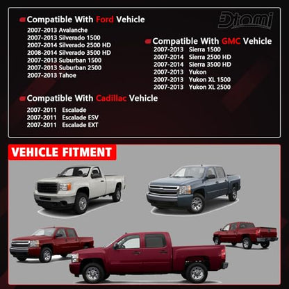 Inside Door Handle Kit, Front Left Driver Side Compatible With GMC Chevy Vehicle 2007-2014 Silverado 1500 2500HD 3500HD, Suburban 1500 2500 Tahoe, Sierra Yukon Replaces# 20833606, 20871488, 15936892 - style: Left
