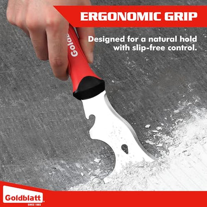 Goldblatt 9-in-1 Paint Scraper Tool, Heavy Duty Stainless Steel Putty Knife Scraper with Metal Hammer End, Multi-Use Painters Tool for Wood, Painting, Drywall