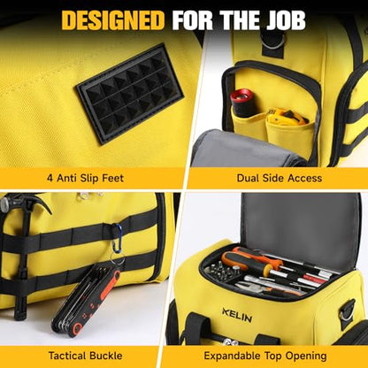 KELIN Tool Bag Box Organizer, Wrench Organizer, Toolbox, Tool Bags for Men Storage, Electrician Tool Bag, Caja De Herramientas, Birthday Gifts for Him Dad, Gadgets for Men, Father's Day Gift Ideas