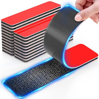 PHIXBEAR Hook and Loop Strips with Super Adhesive Heavy Duty, Heat Resistant Waterproof, Outdoor or Indoor Use, 16 Sets Black 0.98x3.94 Inch - size: 0.98x3.94 Inch（16 Sets）