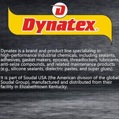 Dynatex 143372 Clear RTV Silicone Adhesive/Sealant, 85g Waterproof RTV Sealant, Single Component RTV Silicone Sealant, Permanent Flexibility, Insulates Thermally and Electrically