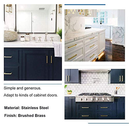 Goldenwarm 5 Pack Gold Cabinet Knobs Kitchen Cabinet Handles Brushed Gold Drawer Pulls and Knobs for Dresser Bathroom Cupboard - color: Gold, size: Single Hole