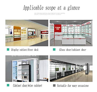 Glass Door Hinge, 90-Degree Small pet Door Hinge, Adjustable clamp (Suitable for Thickness of 5-8 mm) - color: argent (5 pairs (= 10 pieces))