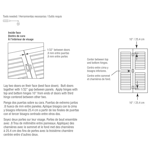 Prime-Line N 6656 Bi-Fold Door Hinges, Non-Mortise Style, Brass Plated (2 Pack) - size: 2 Pack